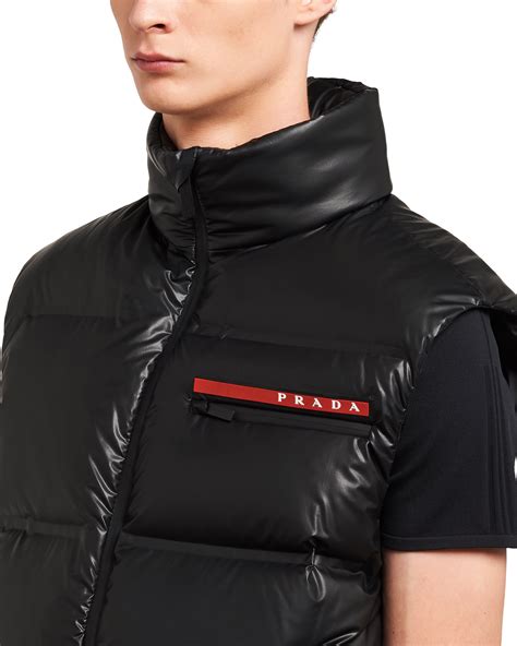 prada nylon down vest|prada vests for men.